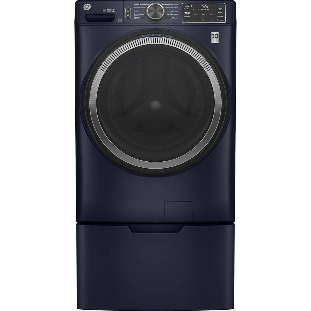 Model #GFW550SPRRS GE UltraFresh Vent System 4.8-Cu. Feet Stackable Smart Front-Load Washer ( Sapphire Blue ) ENERGY STAR