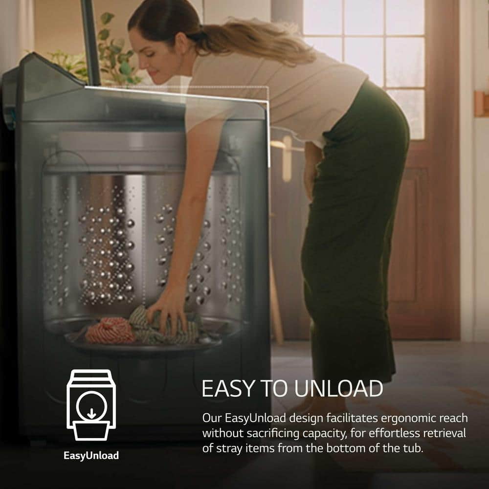 LG 5.5 cu. ft. SMART Top Load Washer in Alpine White with Impeller, Easy Unload and TurboWash3D Technology