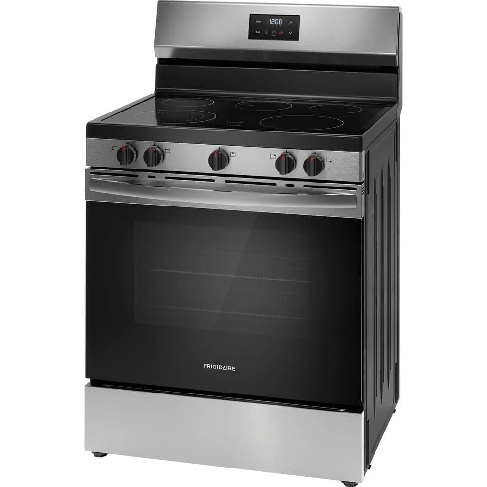 FCRE3052BS Frigidaire 30-Inches Glass Top 5 burners 5.3-Cu. Feet Freestanding Electric Range Stainless Steel )
