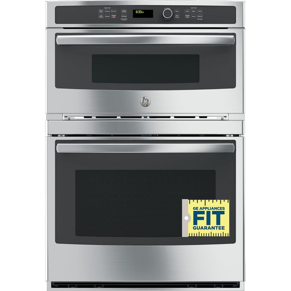 GE 30 inch Smart Compatible Double Electric Wall Oven with Air Fry Self + Steam Cleaning ( Stainless Steel )