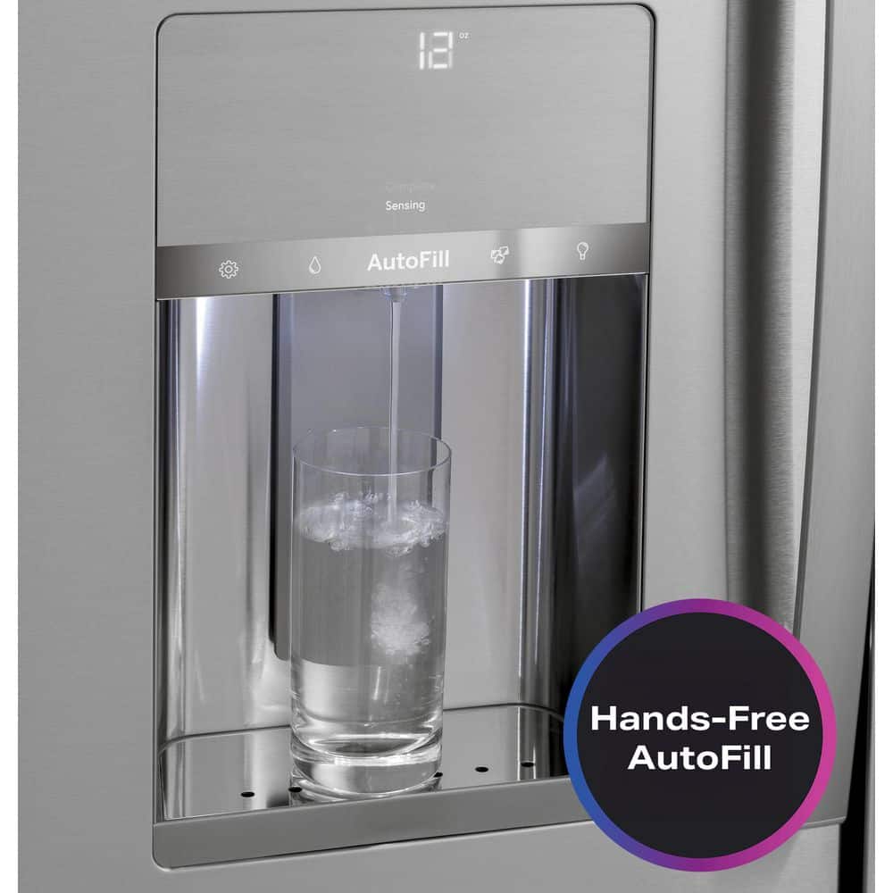 Model #PVD28BYNFS GE Profile Standard-Depth 27.9-Cu. Feet 3 -Door Smart Compatible French Door Refrigerator with Ice Maker with water and Ice dispenser and Door within Door ( Fingerprint-resistant Stainless Steel ) ENERGY STAR Certified