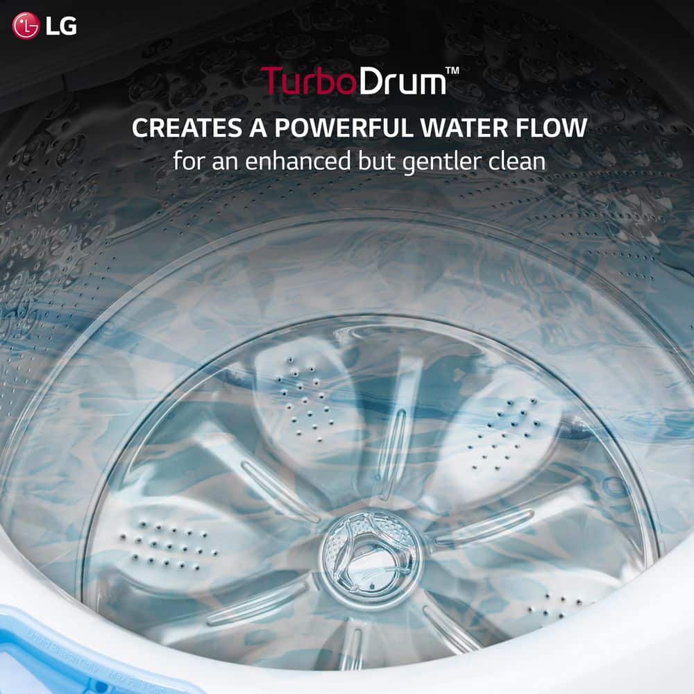 LG 5.0 cu. ft. Top Load Washer in White with Impeller, NeverRust Drum and TurboDrum Technology