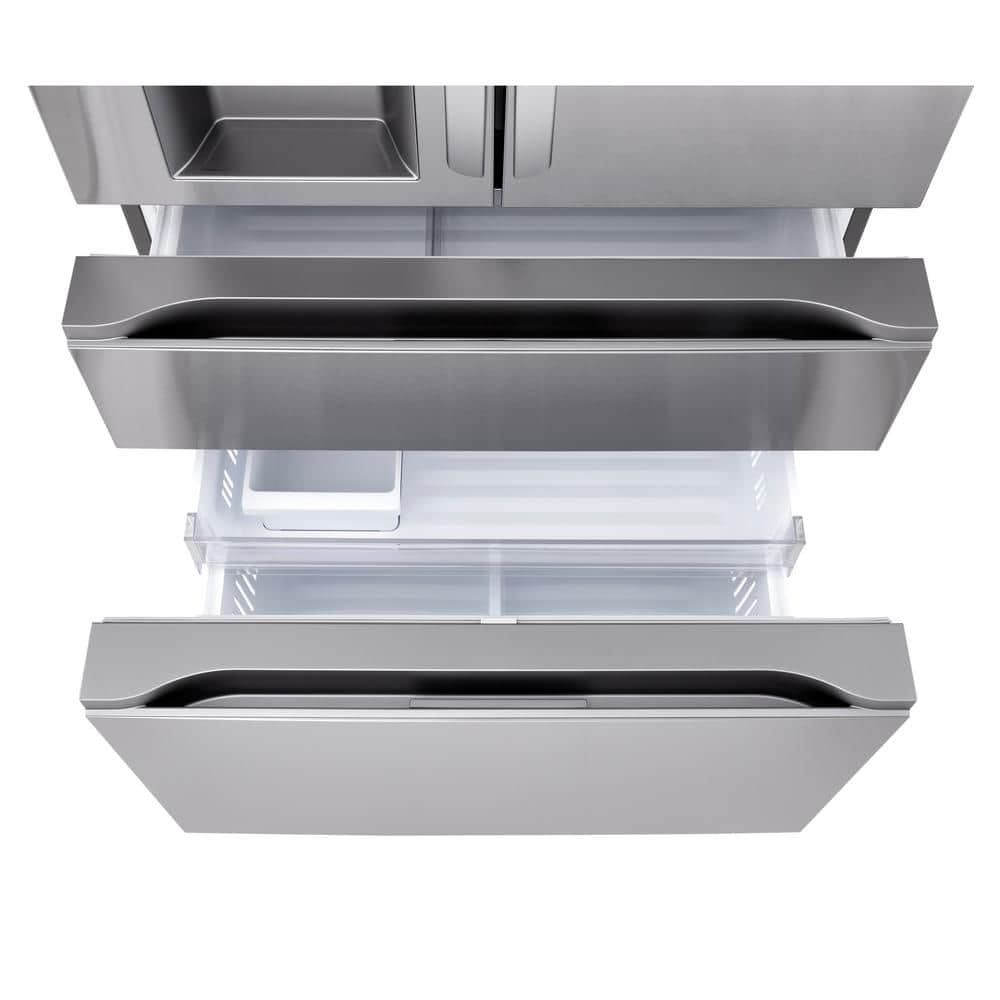 LF29H8330S LG 29 cu. ft. SMART Standard Depth MAX French Door Refrigerator with Full Convert Drawer in PrintProof Stainless Steel