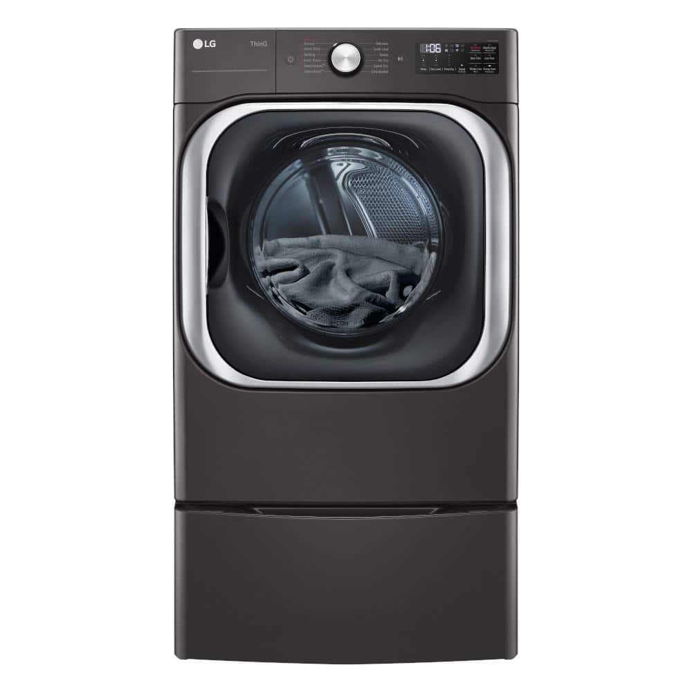 Model #DLEX8900B LG TurboSteam 9-Cu. Feet Stackable Steam Cycle Vented Electric Dryer ( Black Steel ) Energy Star Certified