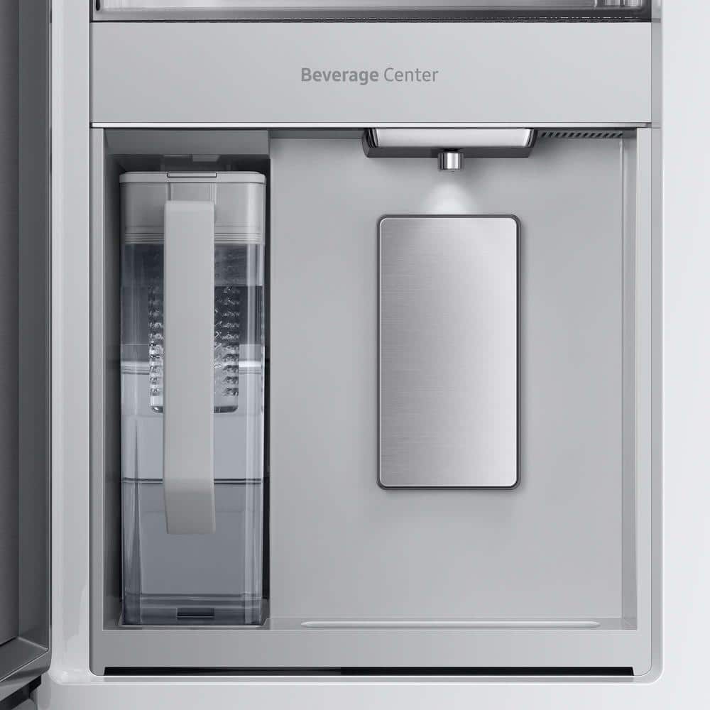 RF29BB8600QL Samsung Bespoke Standard-Depth 28.8-Cu. Feet 4.0 -Door Smart Compatible French Door Refrigerator with Dual Ice Maker with water dispenser and Door within Door ( Fingerprint Resistant Stainless Steel - All Panels ) ENERGY STAR Certified