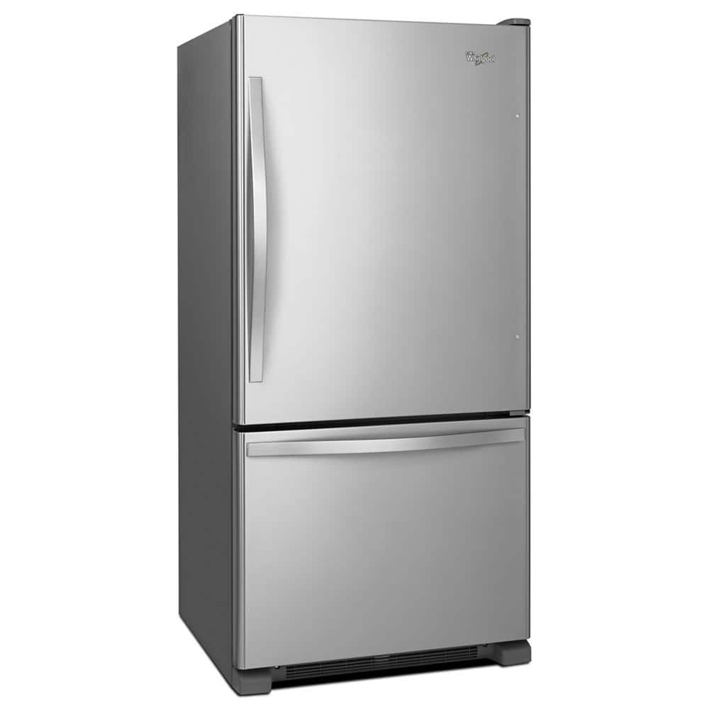 Model #WRB322DMBM Whirlpool 22.07-Cu. Feet Standard-Depth Bottom-Freezer Refrigerator with Ice Maker ( Stainless Steel ) ENERGY STAR Certified