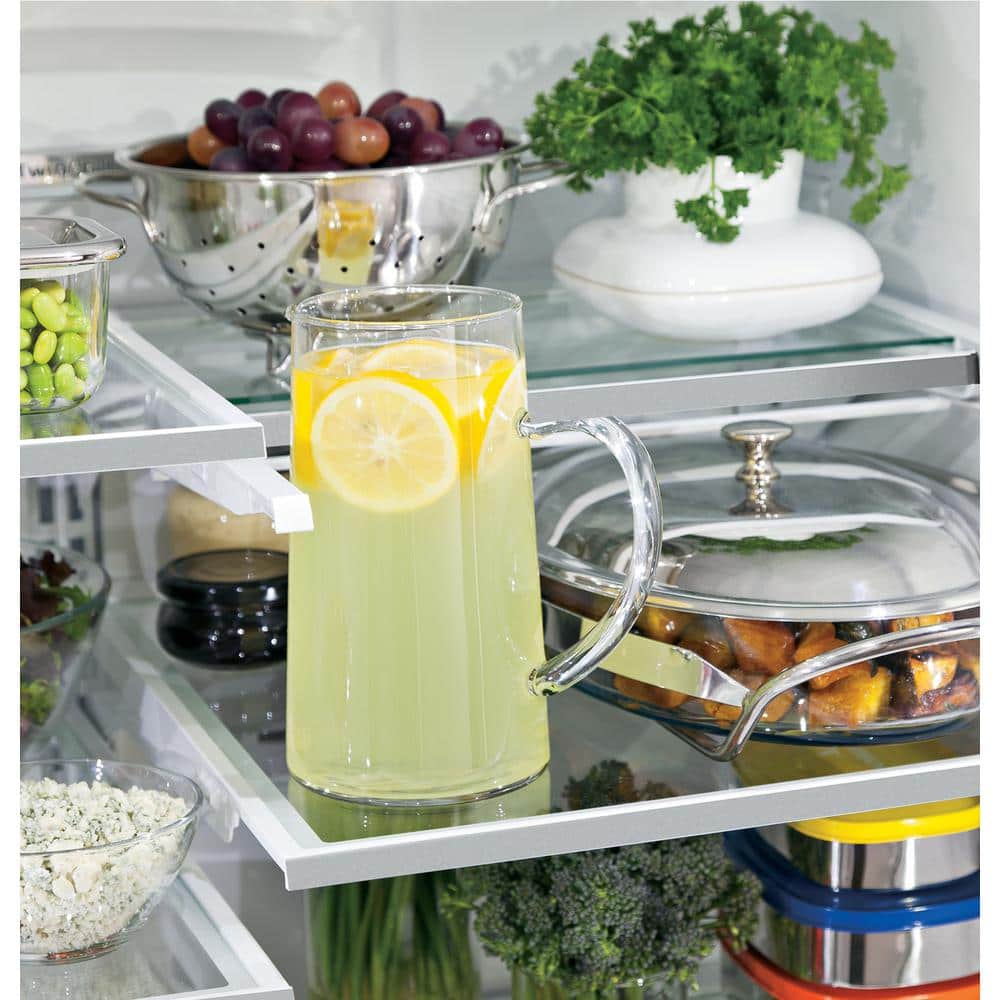 Model #PFE28KYNFS GE Profile Standard-Depth 27.8-Cu. Feet 3 -Door French Door Refrigerator with Ice Maker with water and Ice dispenser ( Fingerprint-resistant Stainless Steel ) ENERGY STAR Certified