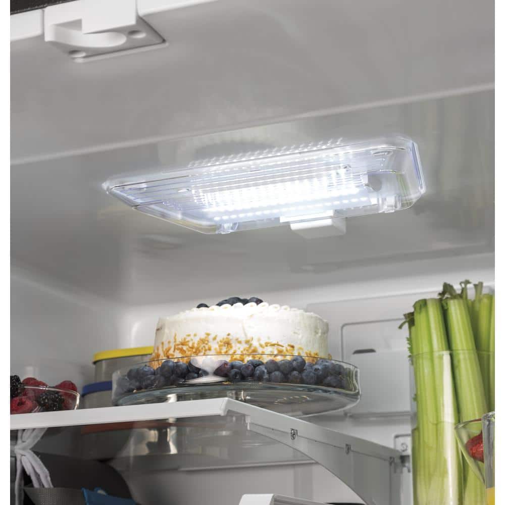 Model #GFE24JYKFS GE Standard-Depth 23.7-Cu. Feet 3 -Door French Door Refrigerator with Ice Maker with water and Ice dispenser ( Stainless Steel ) ENERGY STAR Certified