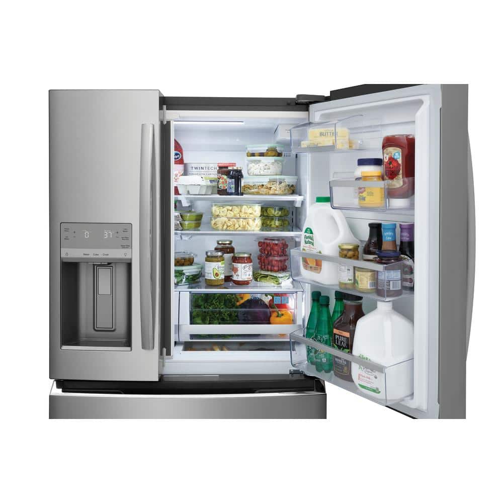 Model GRMC2273CF Frigidaire Counter-Depth 21.5-Cu. Feet 4 -Door French Door Refrigerator with Ice Maker with water and Ice dispenser ( Smudge-Proof Stainless Steel ) ENERGY STAR Certified