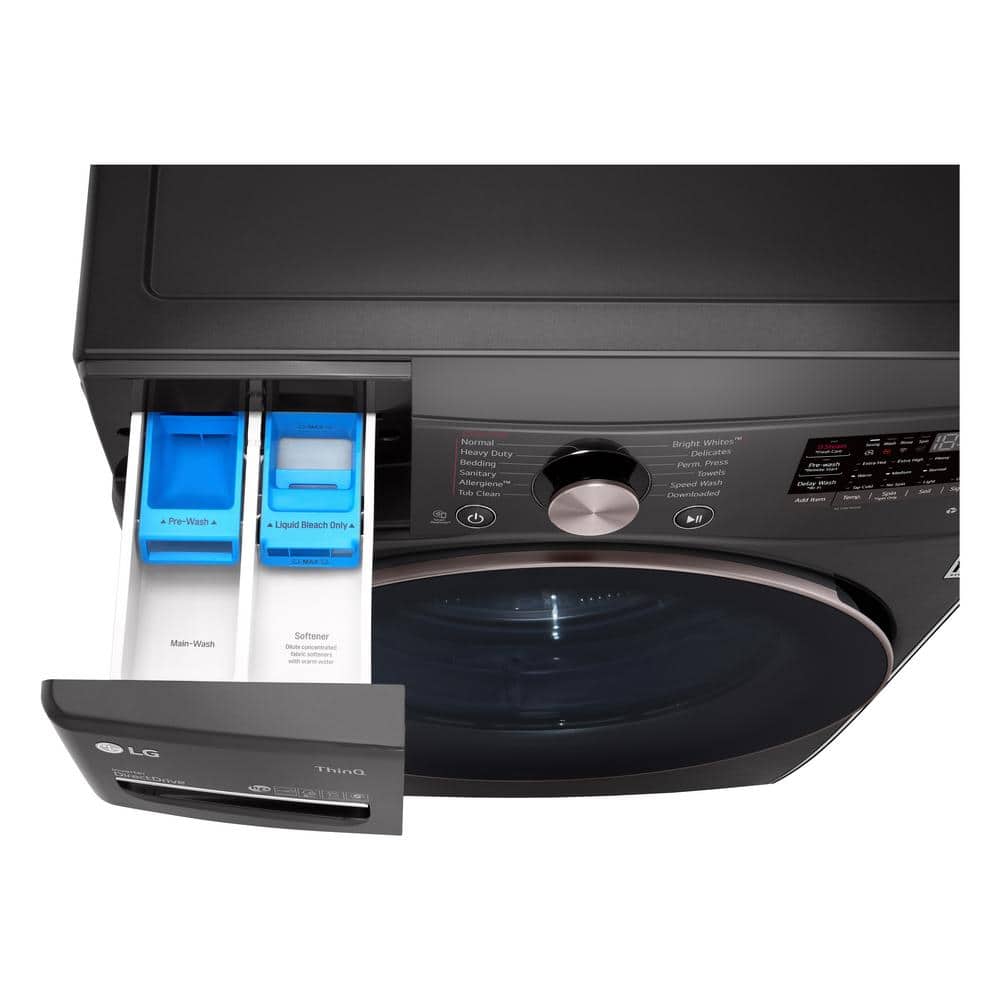 Model #WM4000HBA LG TurboWash 360 4.5-Cu. Feet High Efficiency Stackable Steam Cycle Smart Front-Load Washer ( Black Steel ) ENERGY STAR