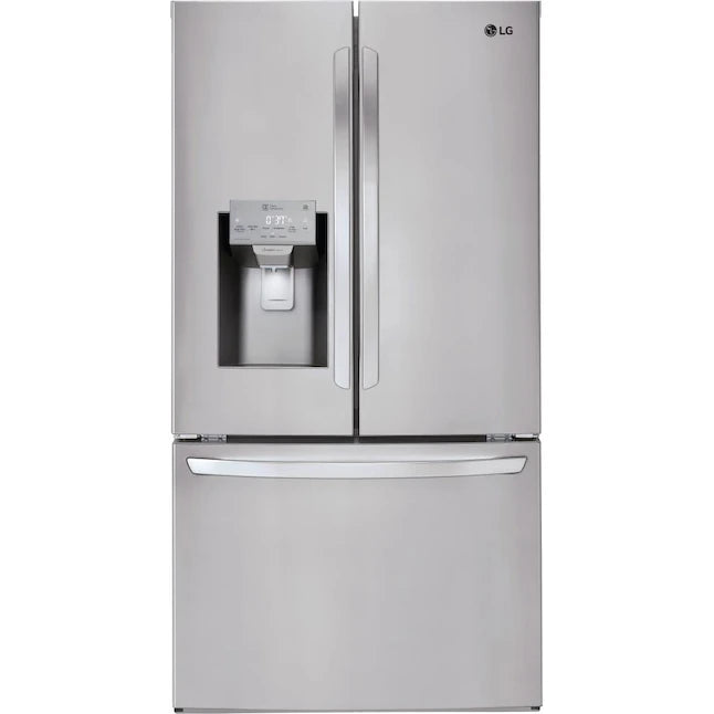 LG - 25.5 Cu. Ft. French Door Counter-Depth Smart Refrigerator with Dual Ice - Stainless steel - WL APPLIANCES