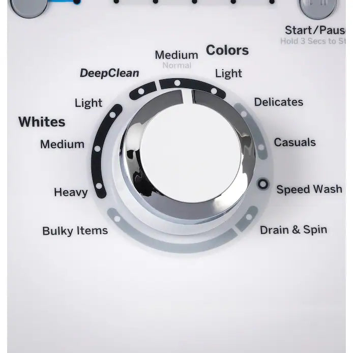 OPEN BOX GE Top Load 4.2 cu ft Washer with Stainless Steel Basket & 7.2 cu ft Dryer Set in White