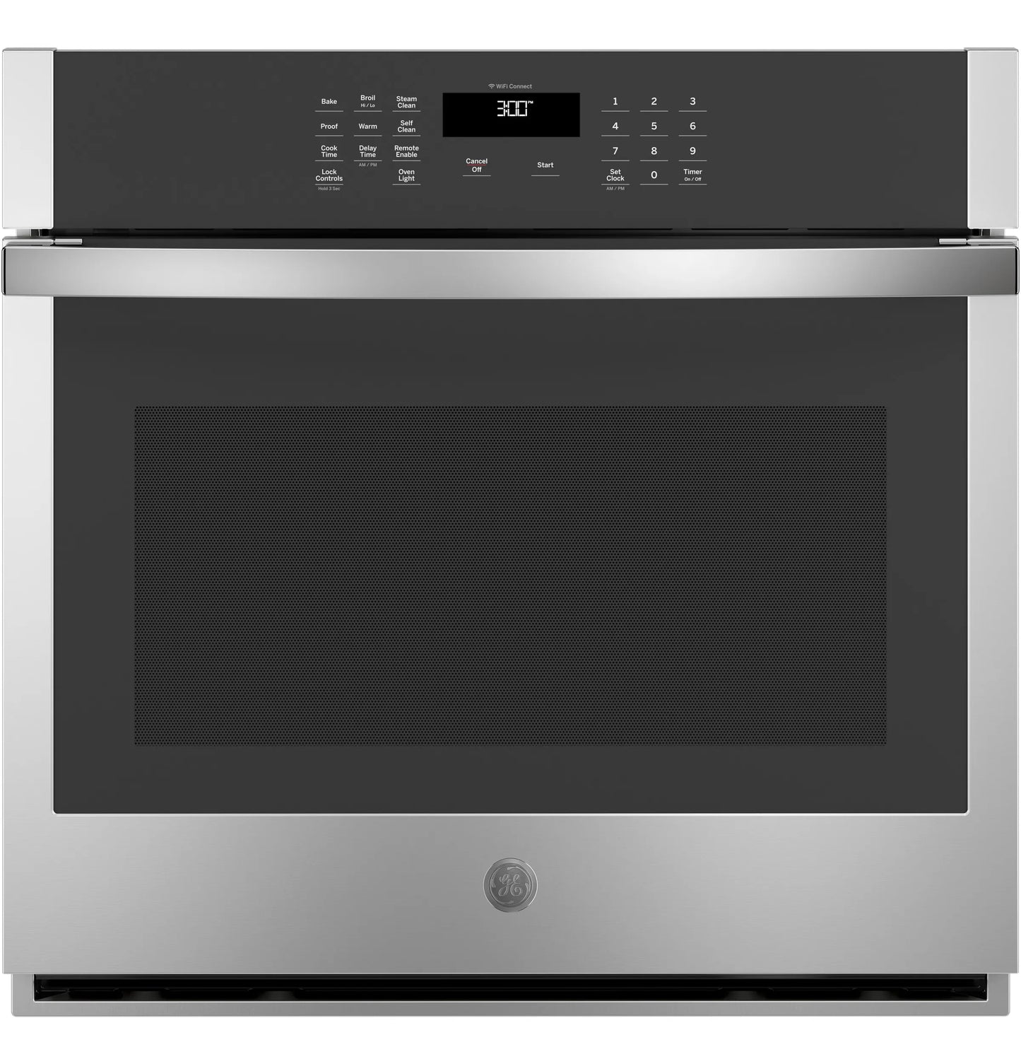 OPEN BOX GE 36-in 5 Element Electric Cooktop and 30-in Smart Single Wall Oven paired with 1.7 Cu Ft Over-the-Range Microwave Suite in Stainless Steel