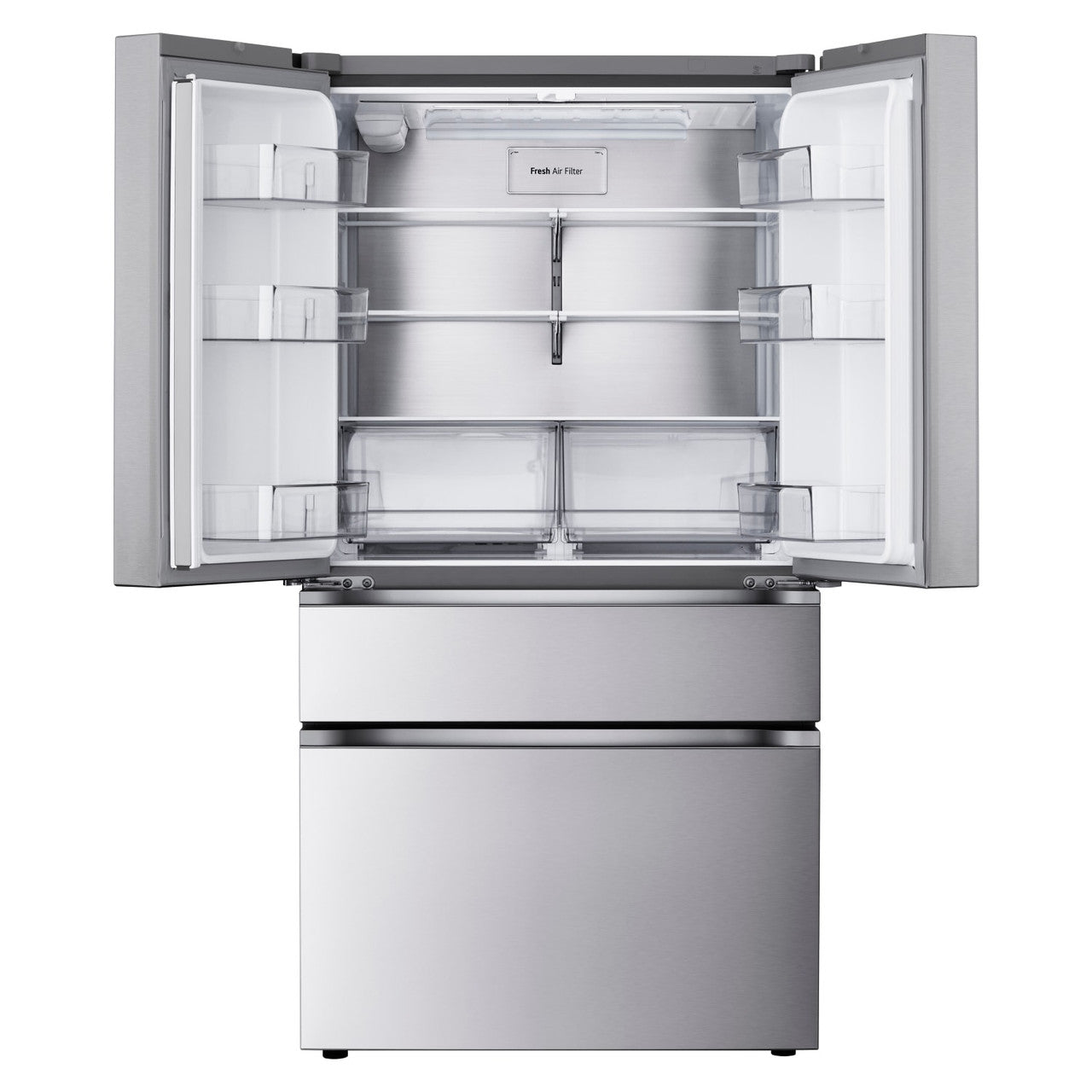 OPEN BOX LG Standard Depth MAX 29.6-cu ft 4-Door Smart French Door Refrigerator with Ice Maker (Fingerprint Resistant) ENERGY STAR