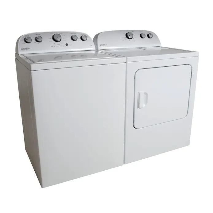 OPEN BOX  Whirlpool High Efficiency Top-Load with Dual Action Spiral Agitator Washer & Electric Dryer Set