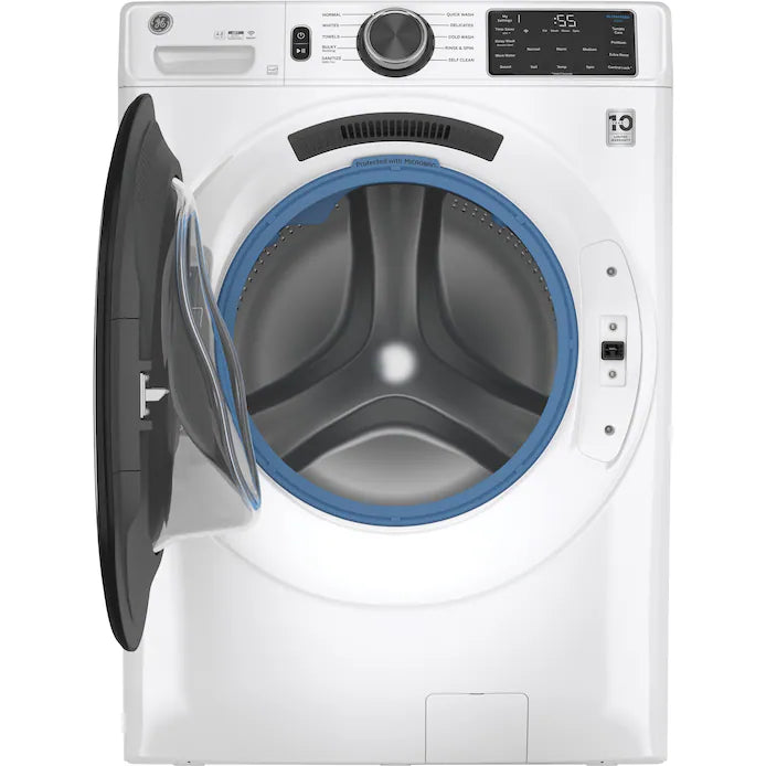 OEPN BOX GE UltraFresh Stackable Smart Front Load Washer & Electric Dryer Set with Sanitize Cycle in White