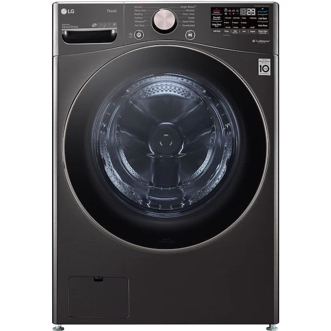 LG TurboWash 360 4.5-cu ft High Efficiency Stackable Steam Cycle Smart Front-Load Washer (Black Steel) ENERGY STAR - WL APPLIANCES