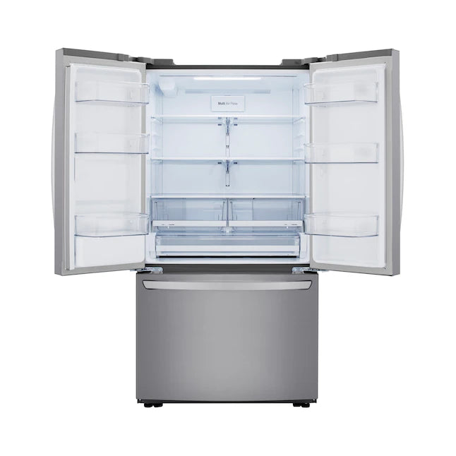 LG 29-cu ft French Door Refrigerator with Ice Maker (Printproof Platinum Silver) ENERGY STAR - WL APPLIANCES