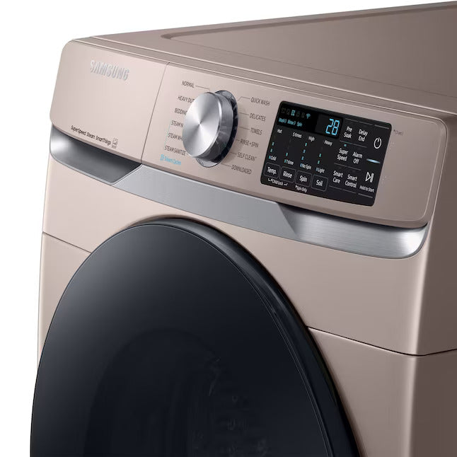 OPEN BOX SAMSUNG 4.5 cu ft High Efficiency Stackable Steam Cycle Smart Front-Load Washer
