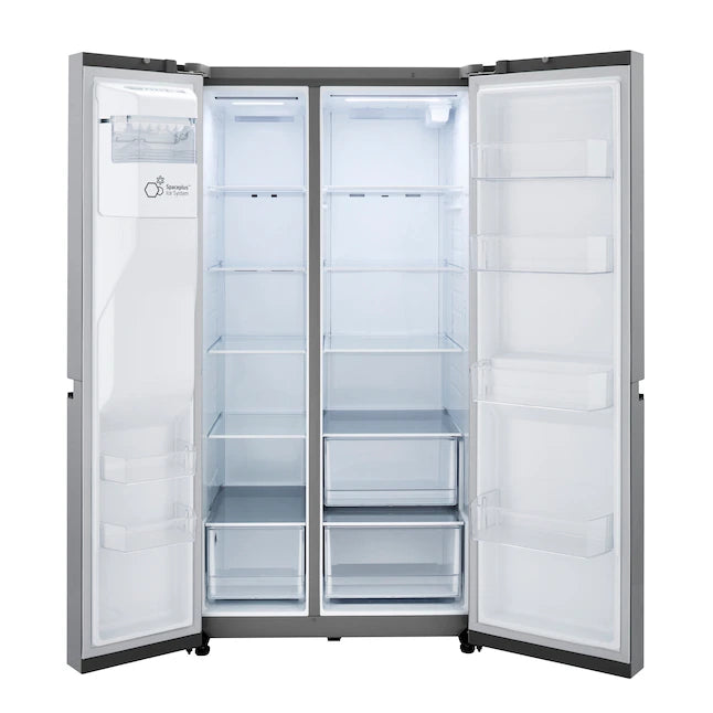 LG - 27.2 Cu. Ft. Side-by-Side Refrigerator with SpacePlus Ice - Stainless steel - WL APPLIANCES