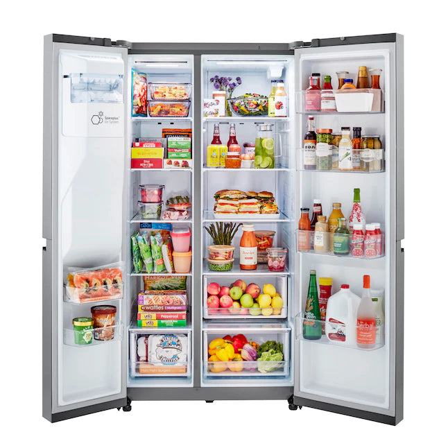 LG - 27.2 Cu. Ft. Side-by-Side Refrigerator with SpacePlus Ice - Stainless steel - WL APPLIANCES