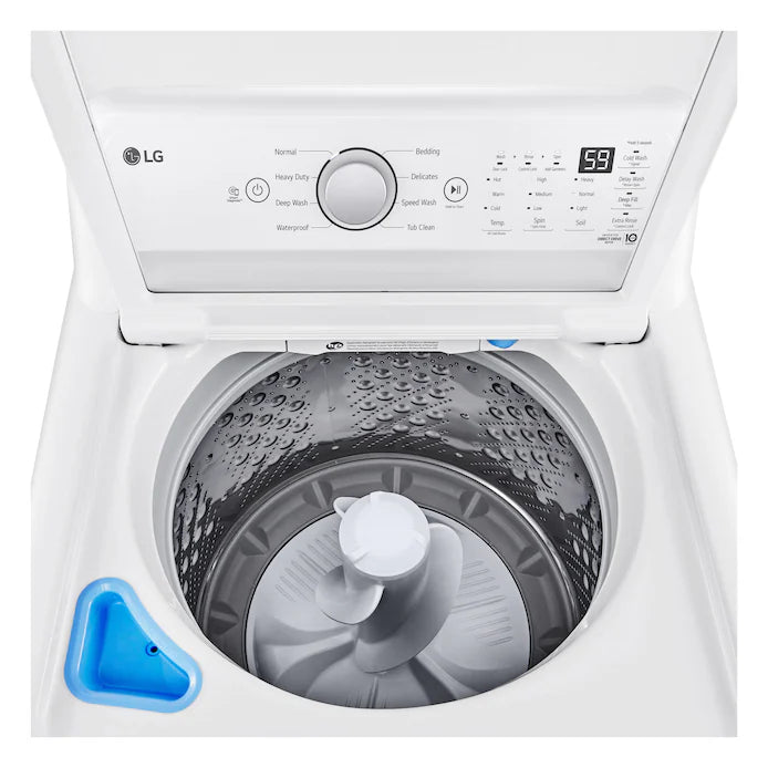 LG High Efficiency Agitator Top-Load White Washer & Dryer