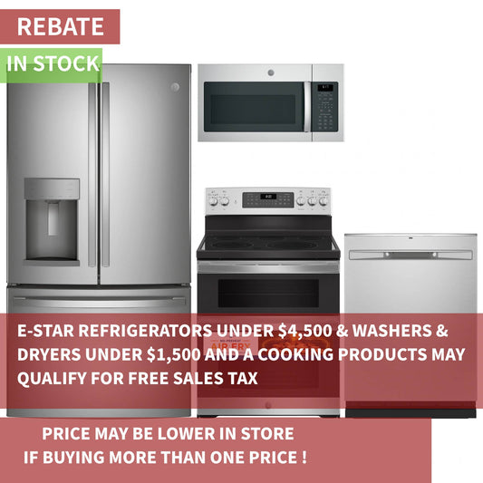 Open box GE French Door Refrigerator & 30-in Free-Standing Electric Double Oven Suite in Stainless Steel