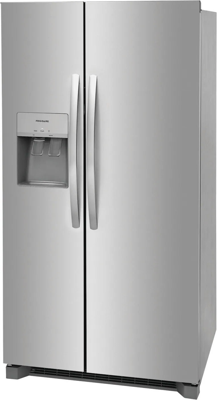FRSS26L3AF Frigidaire 25.6-cu ft Side-by-Side Refrigerator with Ice Maker, Water and Ice Dispenser (Fingerprint Resistant Stainless Steel) ENERGY STAR