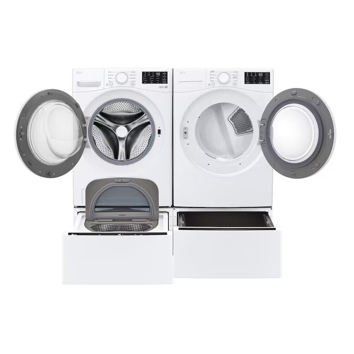 OPEN BOX  LG Front Load Motion Technology White Washer & Dryer