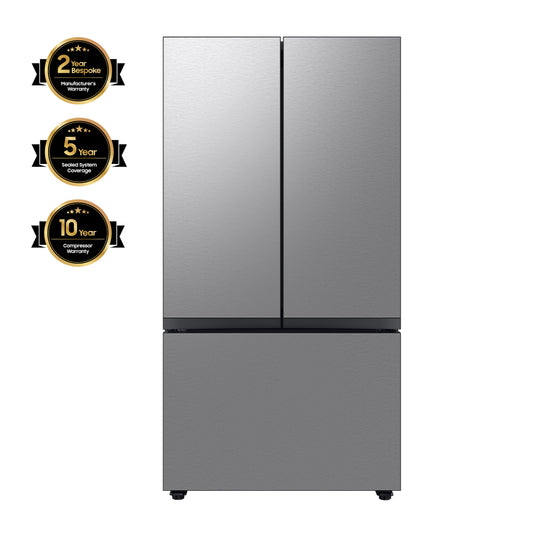 OPEN BOX  Samsung Bespoke 30.1-cu ft Smart French Door Refrigerator with Dual Ice Maker (Stainless Steel- All Panels) ENERGY STAR