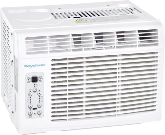 Keystone 5,000 BTU Window Air Conditioner and Dehumidifier, Window AC Units for Apartment, Living Room, Bathroom, and Small Rooms up to 150 Sq.Ft., Quiet Window Air Conditioners with Remote Control