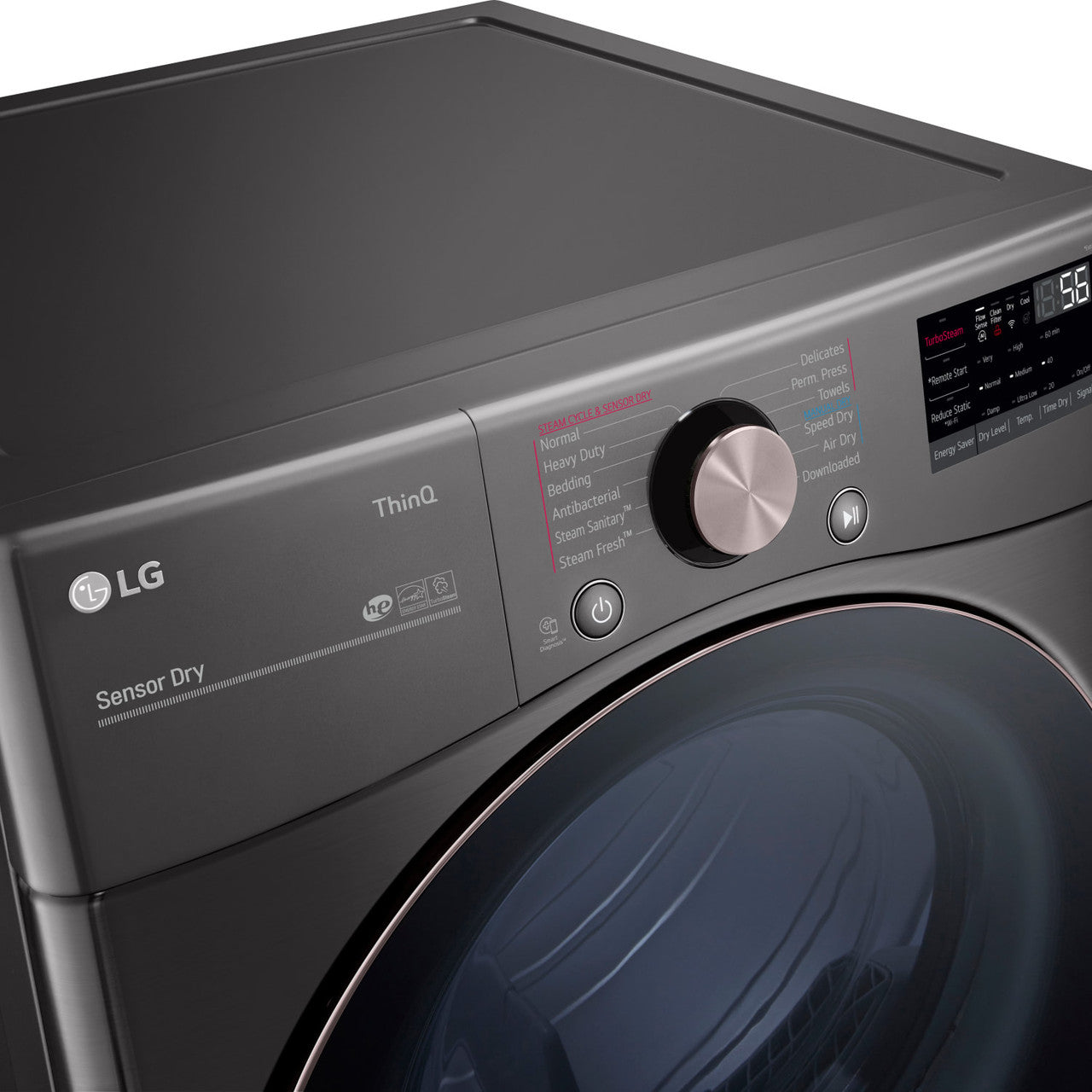 OPEN BOX LG 7.4 cu. ft. Ultra Large Capacity Smart wi-fi Enabled Front Load Electric Dryer with TurboSteam™ and Built-In Intelligence