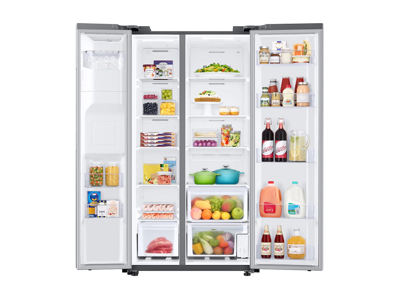 27.4 cu. ft. Large Capacity Side-by-Side Refrigerator in Stainless Steel - WL APPLIANCES