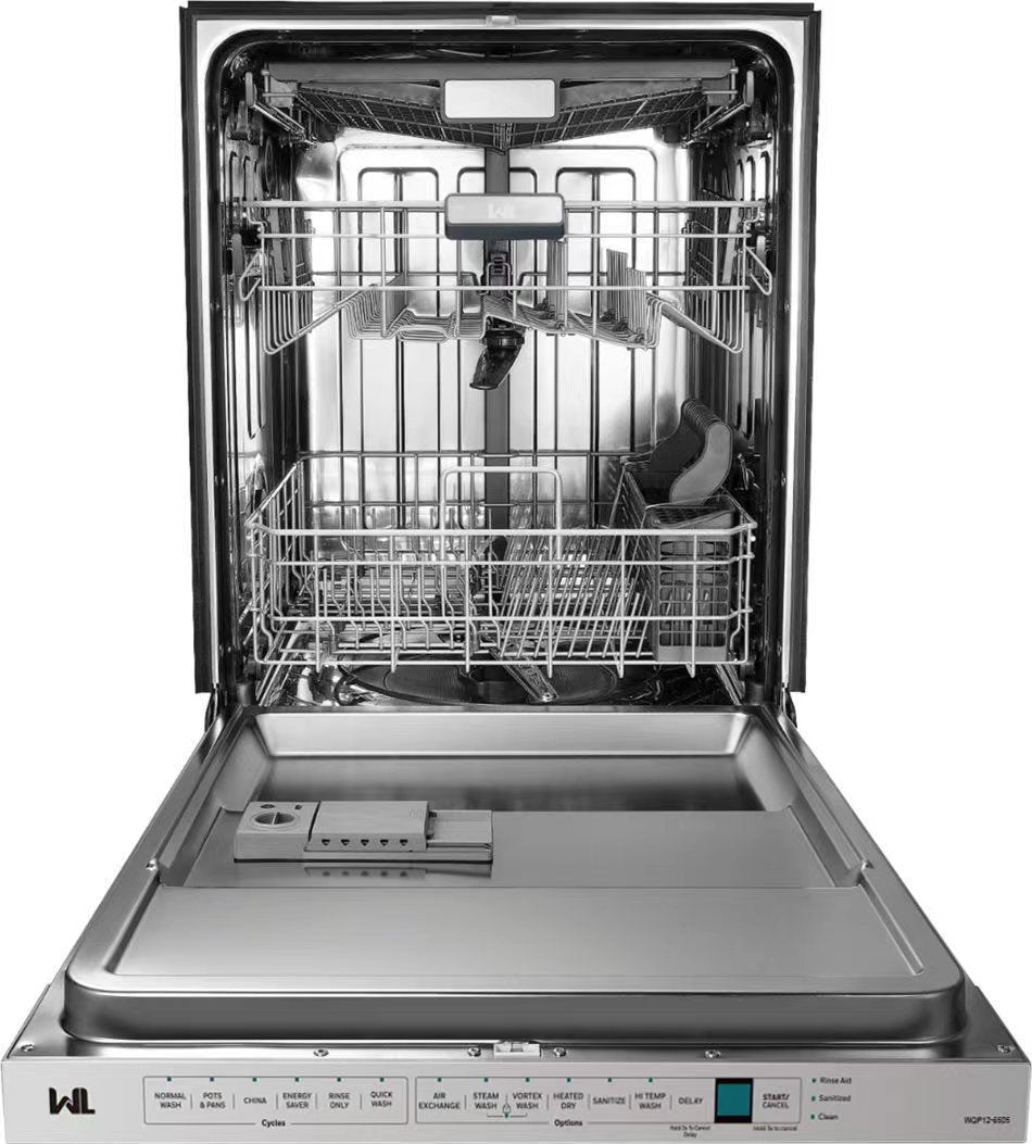 WL Top Control Built-In Dishwasher with 3rd Rack, 44 dBA - Stainless Steel (WQP12-6505)