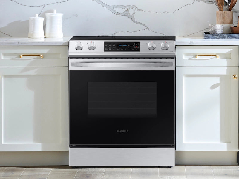 6.3 cu. ft. Smart Slide-in Electric Range with Convection in Stainless Steel - WL APPLIANCES