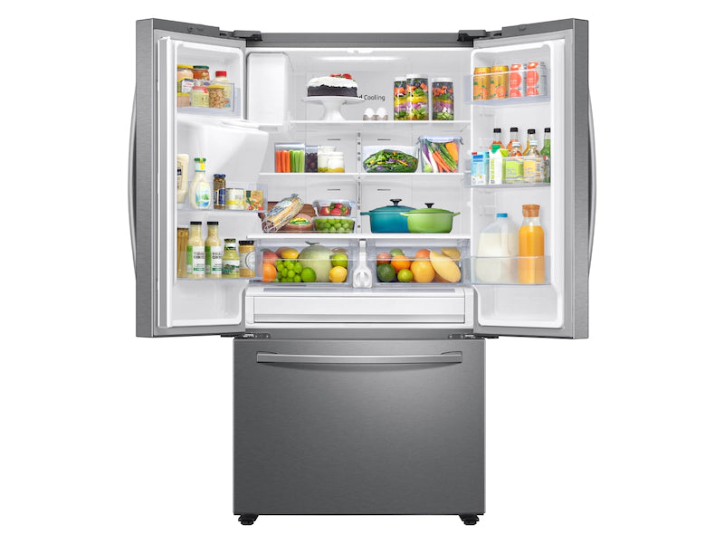 26.5 cu. ft. Large Capacity 3-Door French Door Refrigerator with Family Hub™ and External Water & Ice Dispenser in Stainless Steel - My Store