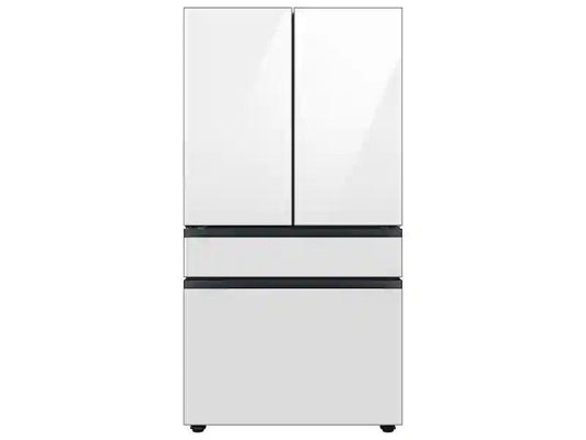 Bespoke 4-Door French Door Refrigerator (29 cu. ft.) with Beverage Center™ in White Glass - My Store