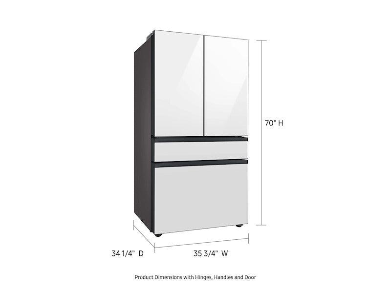 Bespoke 4-Door French Door Refrigerator (29 cu. ft.) with Beverage Center™ in White Glass - My Store