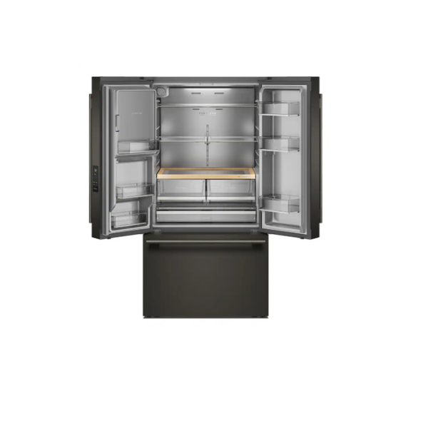 Model: KRFF436SBE KitchenAid - 30 Cu. Ft. French Door Refrigerator with Exterior Water and Ice - Black Ore