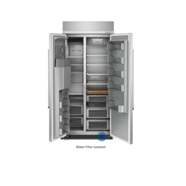 Model: KBSD706MPS  KitchenAid - 20.8 Cu. Ft. Side-by-Side Refrigerator with Ice and Water Dispenser - Stainless Steel
