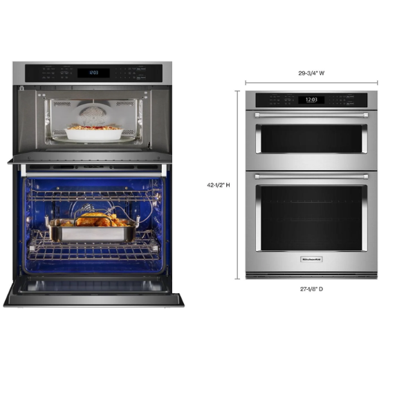 KitchenAid 30 Inch Wide 6.4 Cu. Ft. Electric Oven and Microwave Combo with Air Fry
