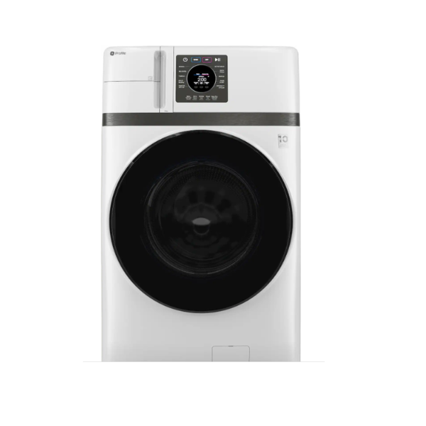 GE Profile - UltraFast 4.8 Cu. Ft. High-Efficiency Smart Front Load Washer and Electric Dryer Combo with Ventless Heat Pump