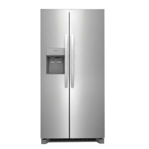 Frigidaire 22.3-cu ft Side-by-Side Refrigerator with Ice Maker, Water and Ice Dispenser (Stainless Steel) ENERGY STAR Model #FRSS2323AS