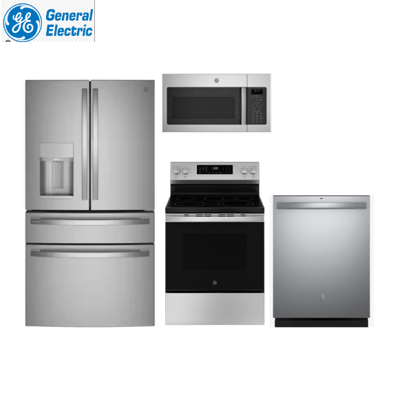 GE PROFILE PACKAGE 4 DOOR FRIDGE+ GE 5 burner STOVE