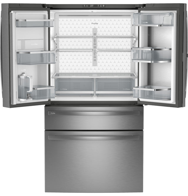 GE Profile 29 cu. ft. Smart 4-Door French-Door Refrigerator Stainless Steel w/Door in Door, Dual-Dispense AutoFill Pitcher