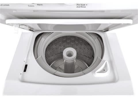 GE Electric Stacked Laundry Center with 2.3-cu ft Washer and 4.4-cu ft Dryer model GUD24ESSMWW