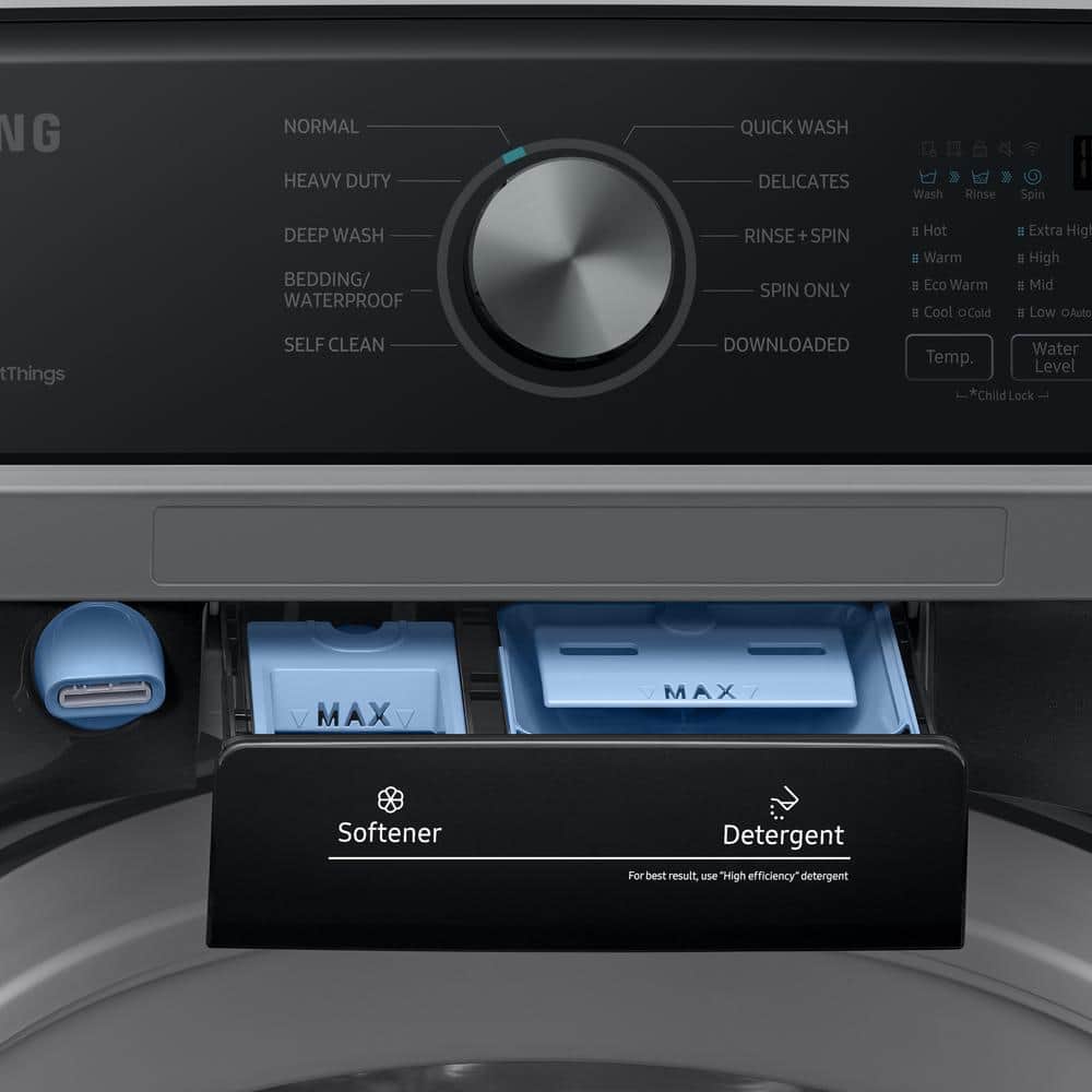 WA47CG3500AV Samsung 4.7-Cu. Feet High Efficiency Impeller Smart Compatible Top-Load Washer ( Brushed Black )