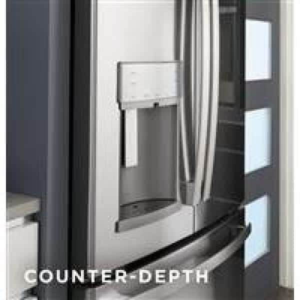 Model #GWE19JYLFSGE Counter-Depth 18.6-Cu. Feet 3 -Door French Door Refrigerator with Ice Maker with water dispenser ( Stainless Steel ) ENERGY STAR Certified