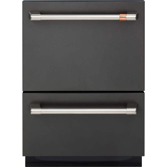 Cafe 24 in. Matte Black Double Drawer Dishwasher