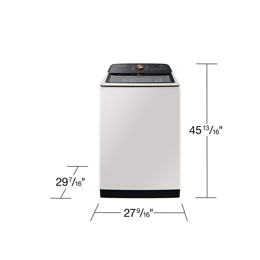 Model #WA55CG7500AE Samsung 5.5-Cu. Feet High Efficiency Impeller Smart Compatible Top-Load Washer ( Ivory ) ENERGY STAR